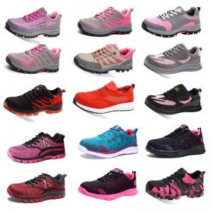 Steel Toe Work Women Boots For Mesh Women Lightweight Breathable Shoes