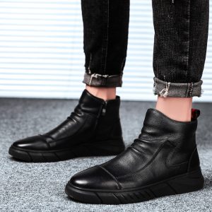 Yween New Men Boots Autumn Winter Plush Keep Warm Thick Mens Boots
