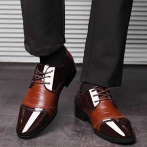 Fashion Oxford Business Men Shoes Autumn Leather Casual Breathable Men's Flats Zip Shoes