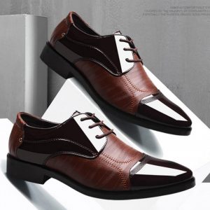 Fashion Oxford Business Men Shoes Autumn Leather Casual Breathable Men's Flats Zip Shoes