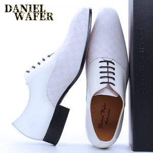 Luxury Itallian Men Oxford Fashion Plaid Prints Patent Black Leather  Shoes