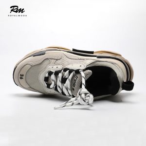 Vanilla Icream Triple's Leather Sneakers