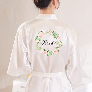 Bride& Squad Robes Custom Names Bridesmaid Gifts Proposal Engagement Gift Bride Gift Wedding Party Cover-ups Pajamas Gown