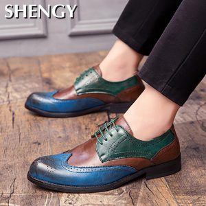 Oxford Pointed Business Snake For Men Outdoor Flat Shoes
