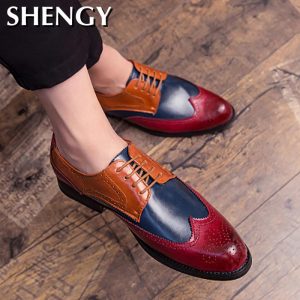 Oxford Pointed Business Snake For Men Outdoor Flat Shoes