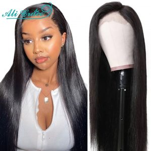 Straight Human Hair Lace Closure Wigs
